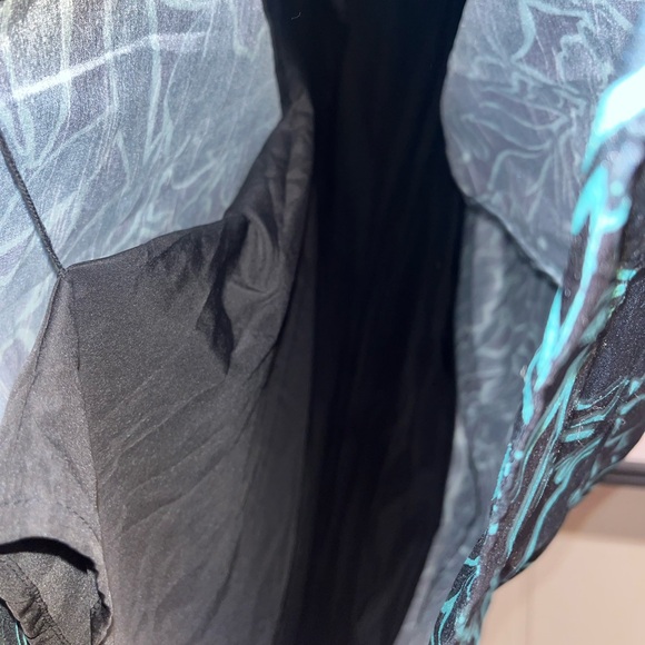 eShakti Blue Black and Light Blue long Dress Size L-12 - Picture 6 of 9